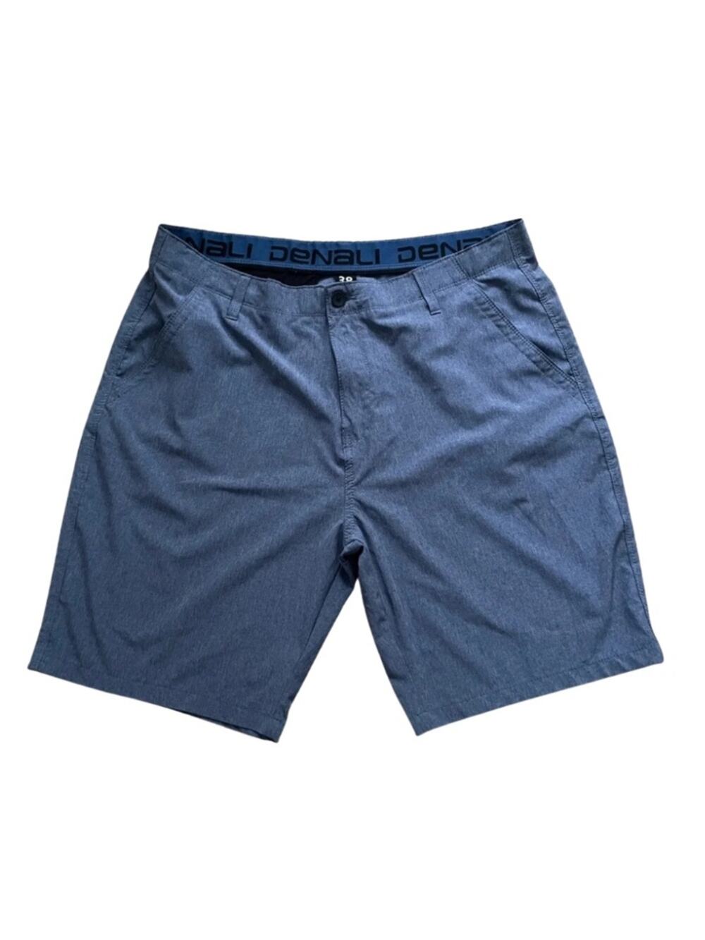 Denali Men's 38 Slate Blue Flat-Front Shorts #0149